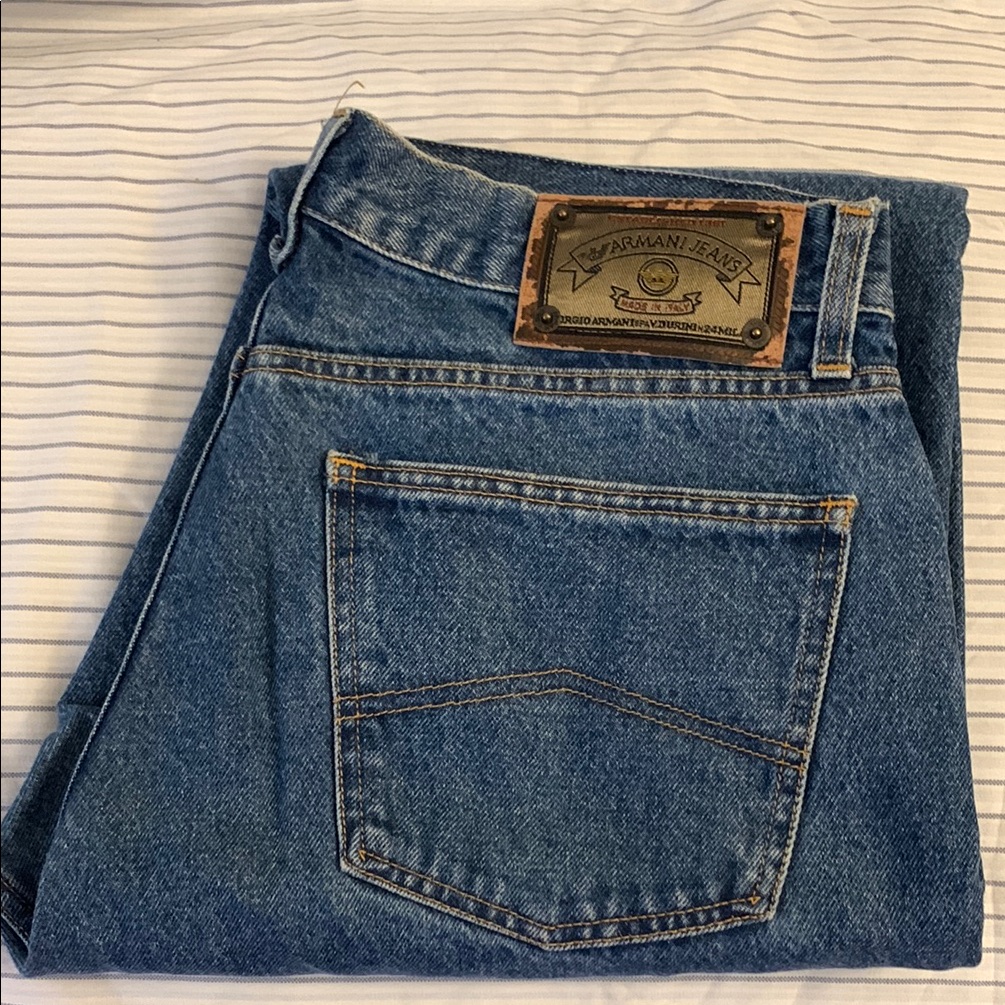 100% Authentic Giorgio Armani Jeans Men's Blue Denim